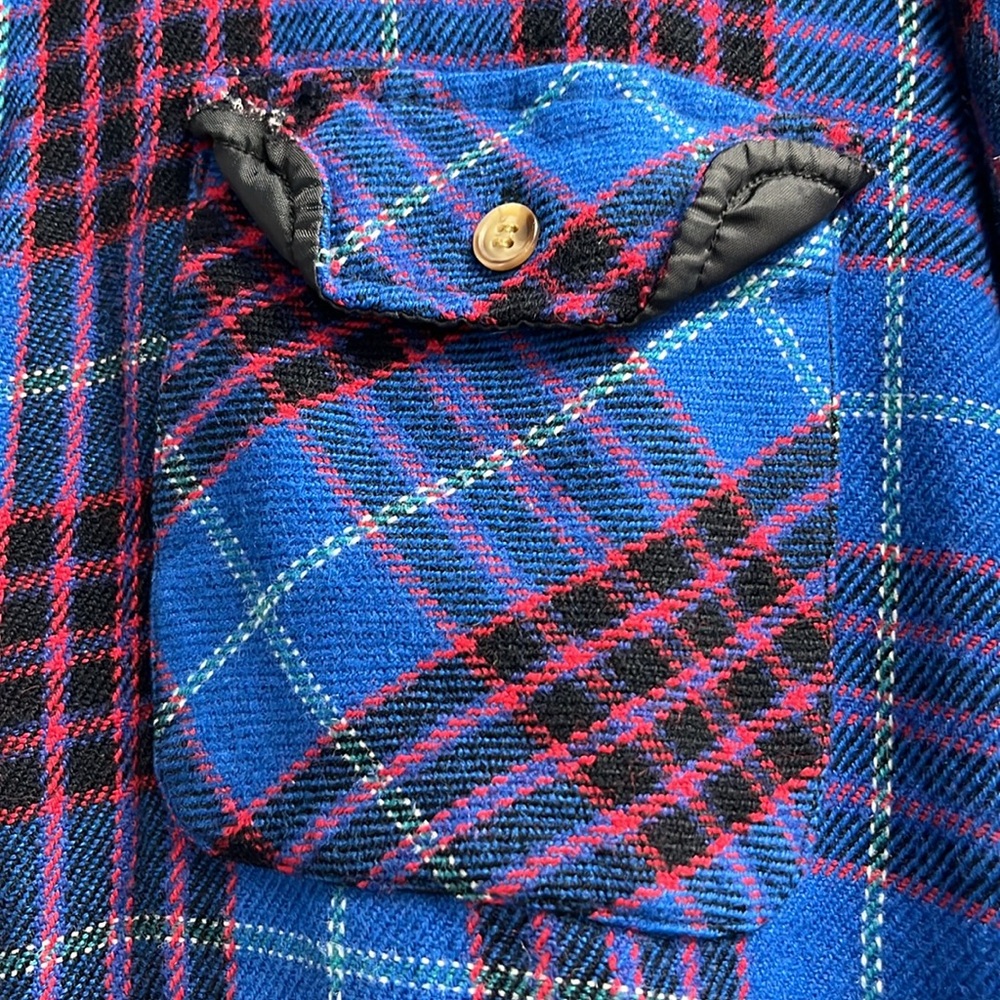 Vintage‎ 80s Blue and Red Plaid Men's Shirt - Picture 2 of 7